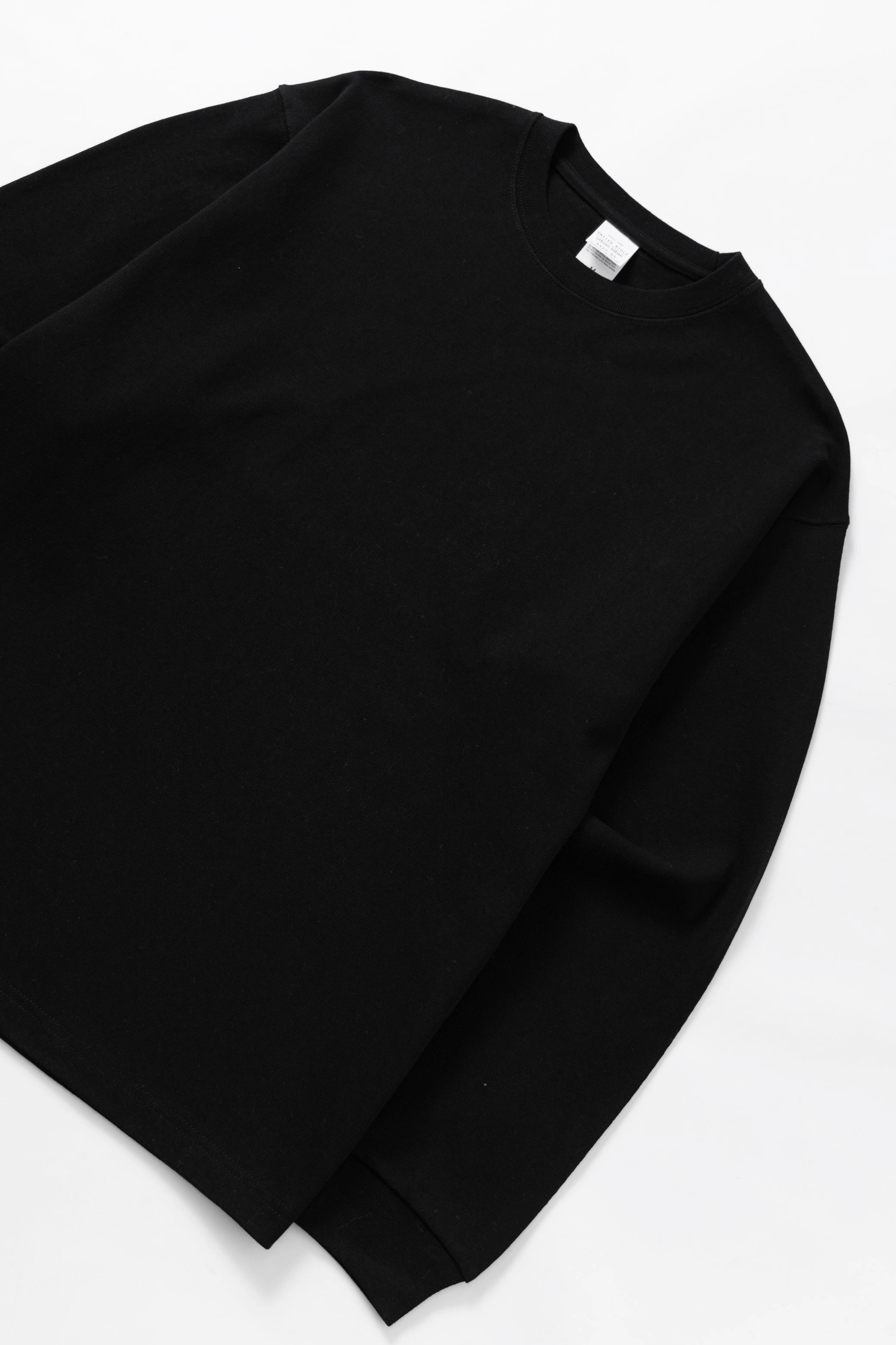 Tear Resistant Knit Practical Design United Athle - 4422 9oz Magnum Weight Long Sleeve T-Shirt - Black