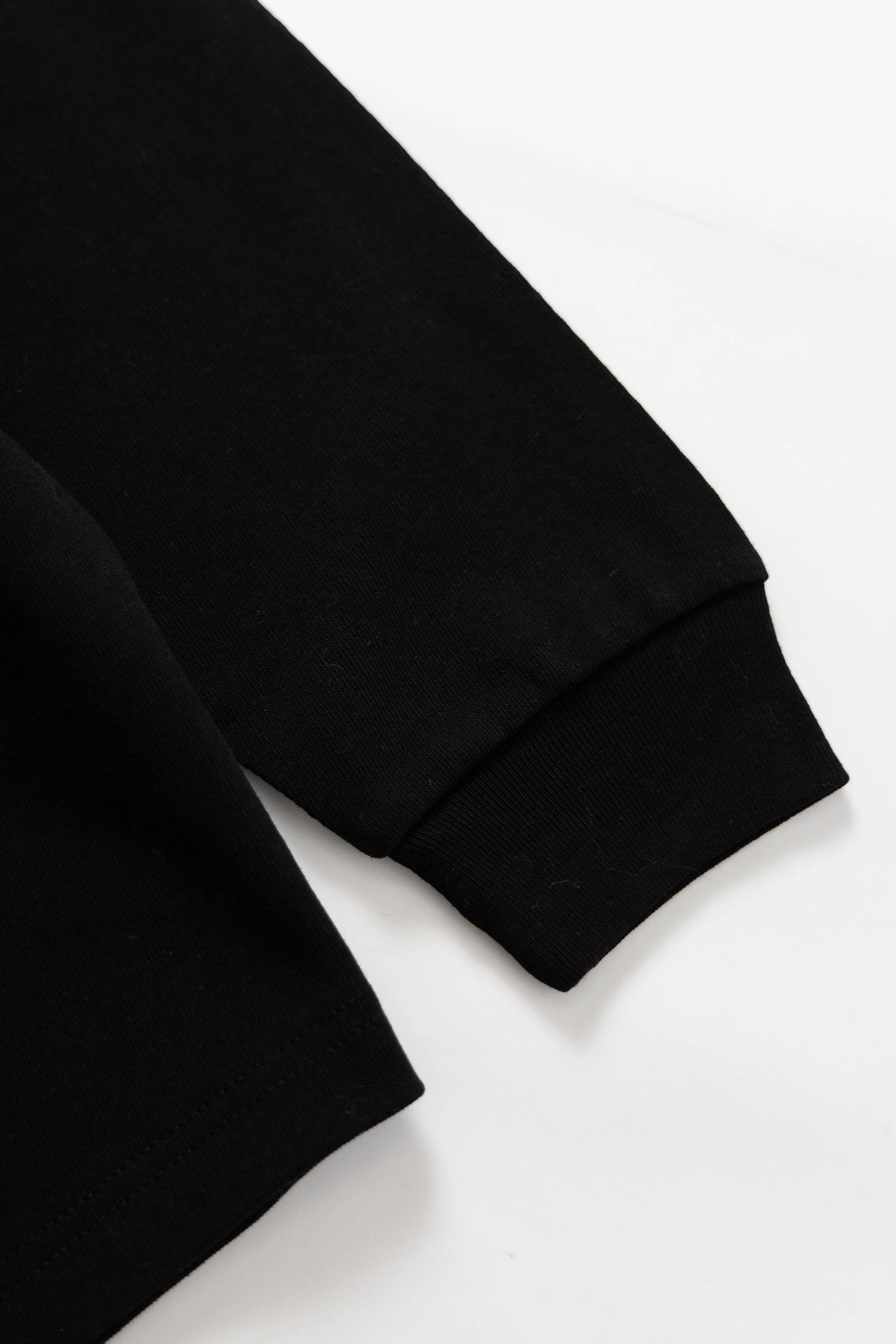 Recycled Polyester Thread Cozy Fit United Athle - 4422 9oz Magnum Weight Long Sleeve T-Shirt - Black