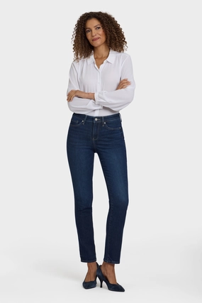 Cool Texture Sustainable Creative Look Sheri Slim Jeans - Indigo Seine