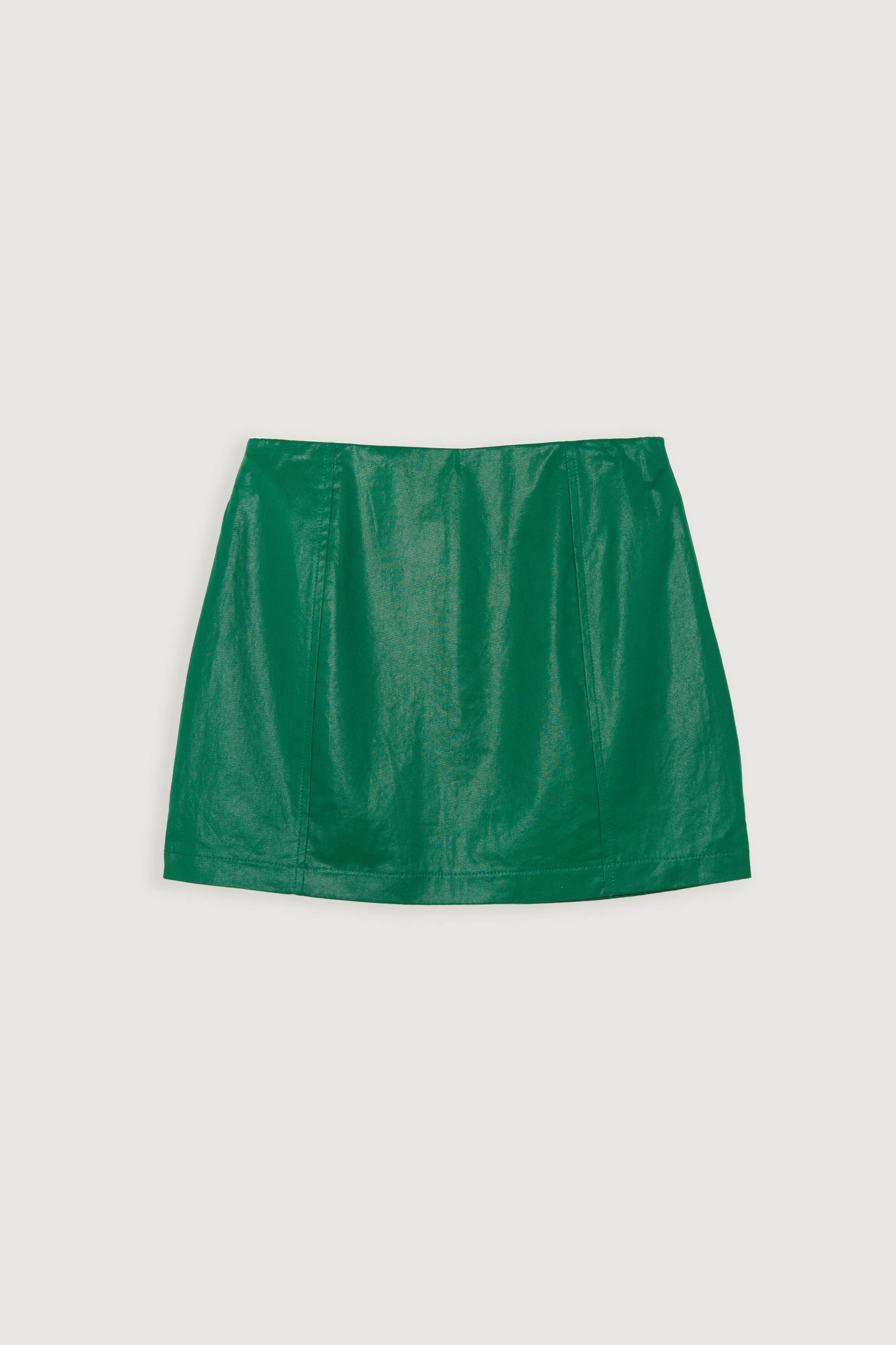 VEGAN LEATHER MINI SKIRT Embossed Detail Airy Look
