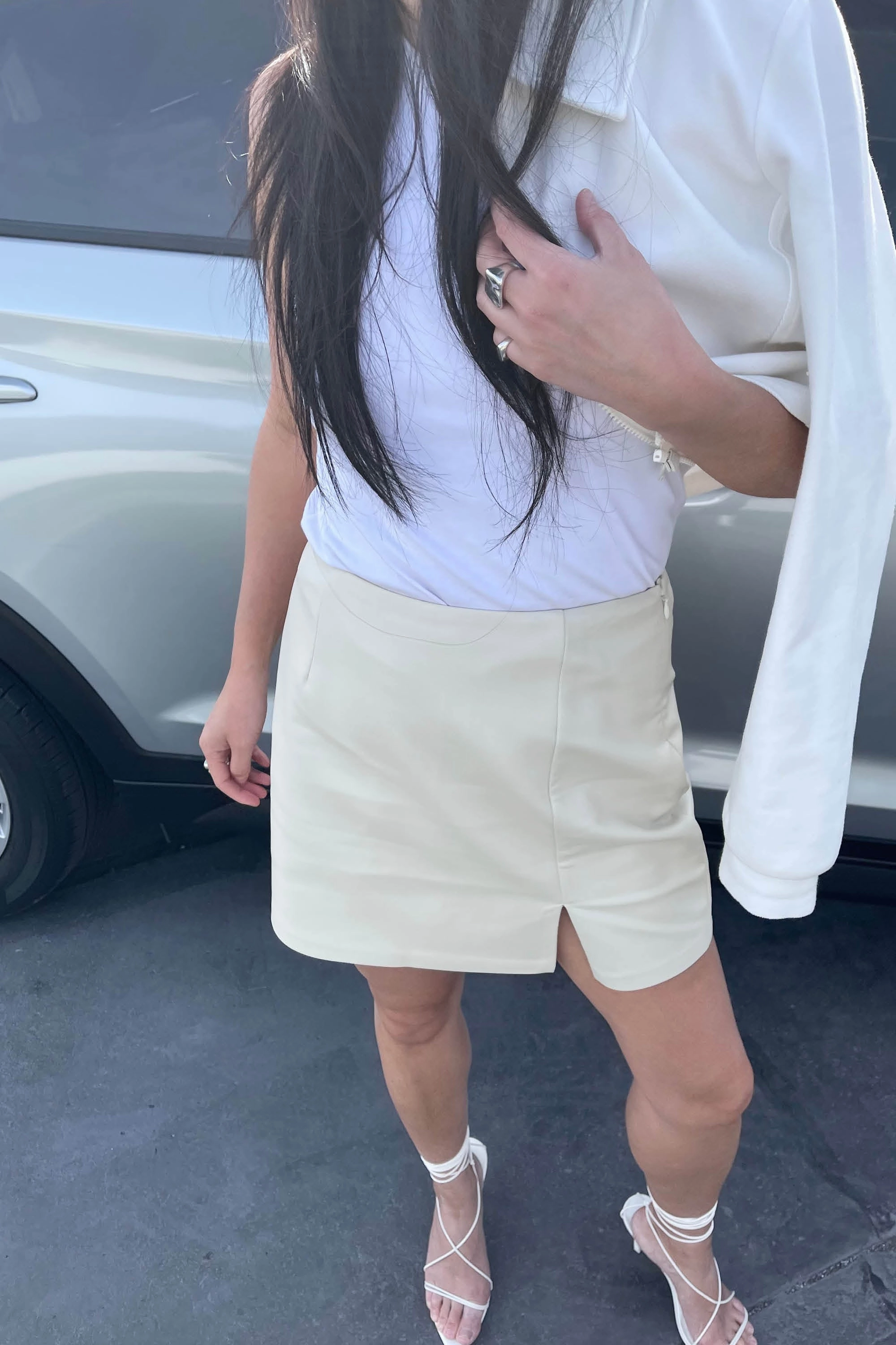 Fresh Style VEGAN LEATHER MINI SKIRT