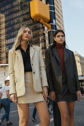 VEGAN LEATHER MINI SKIRT Innovative Fabric