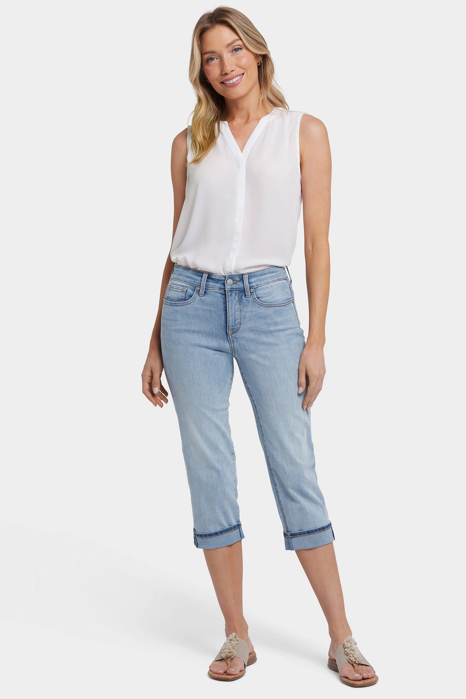 On The Go True Fit Marilyn Straight Crop Jeans In Petite - Santiago Sea