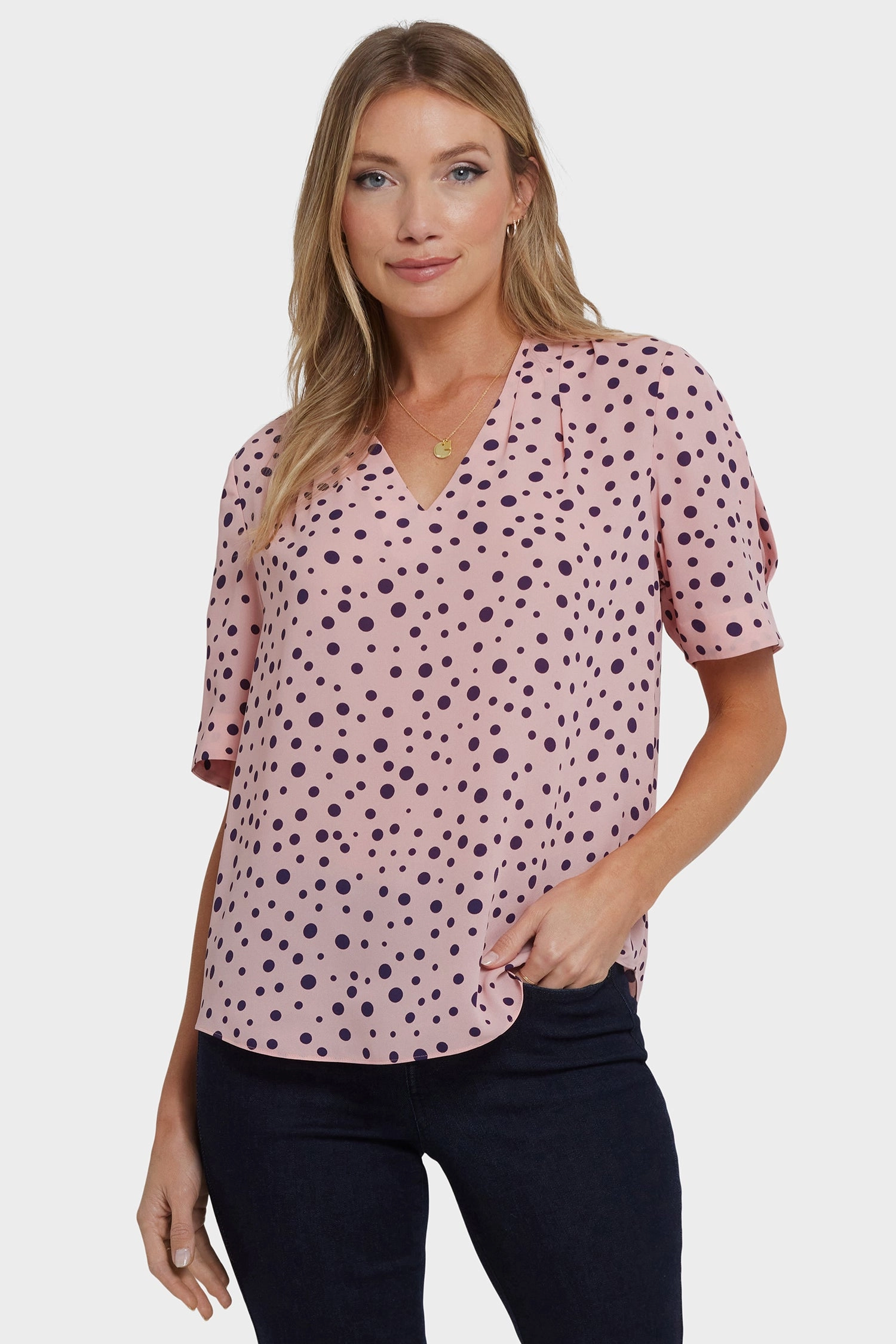 Organic Cotton Inner Layer Charming Top - Brigitte Dot