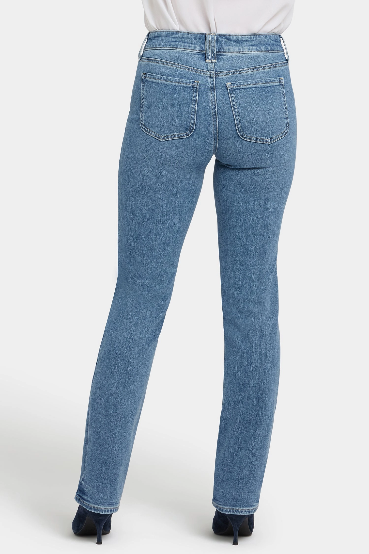 Flattering Fit Marilyn Straight Jeans In Petite - Bastille Sea