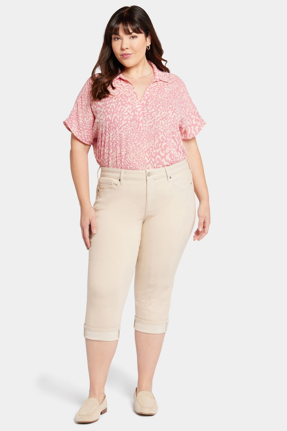 Outfit Staple Marilyn Straight Crop Jeans In Plus Size - Feather