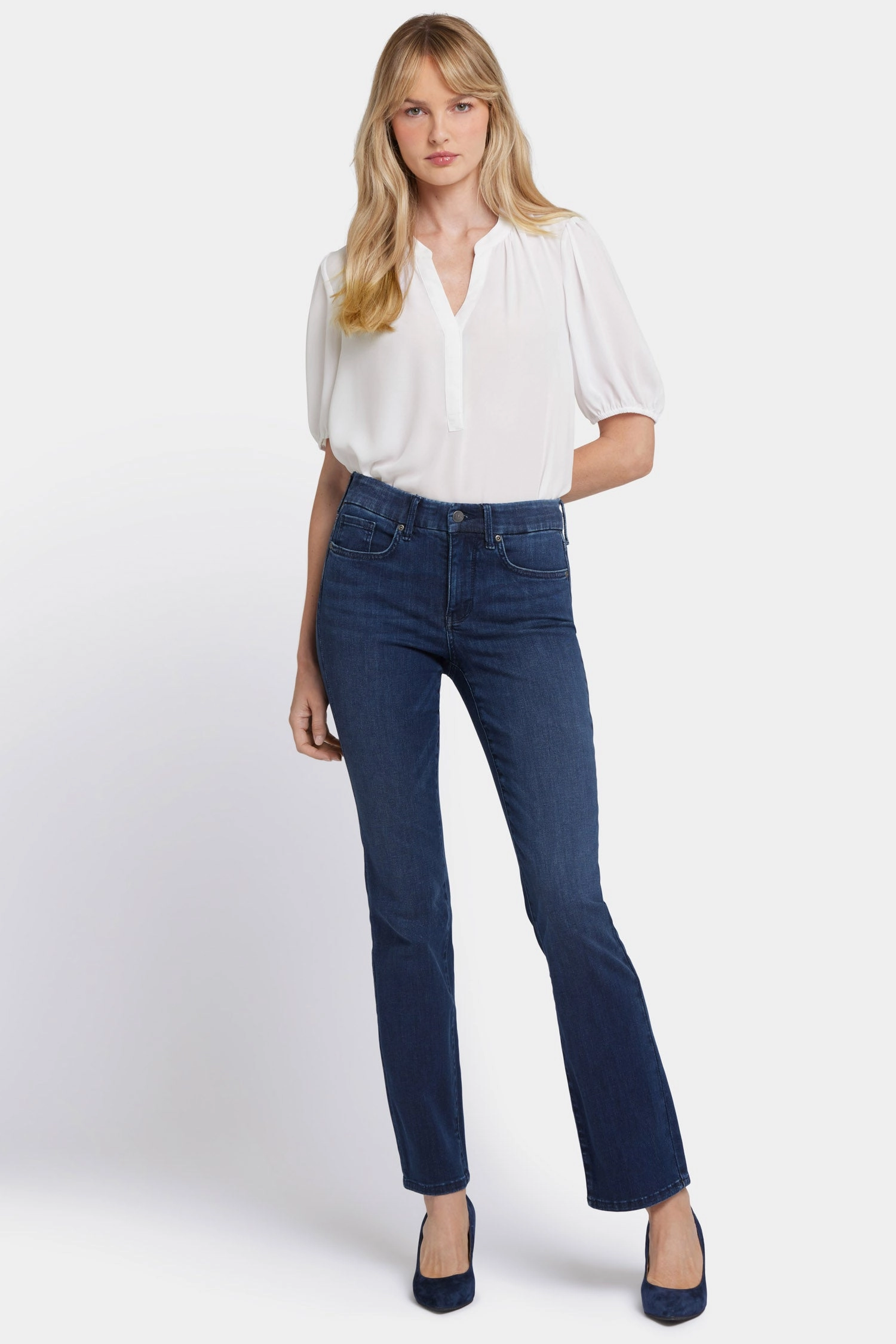 Effortless casual Waist-Match? Marilyn Straight Jeans In Petite - Basin