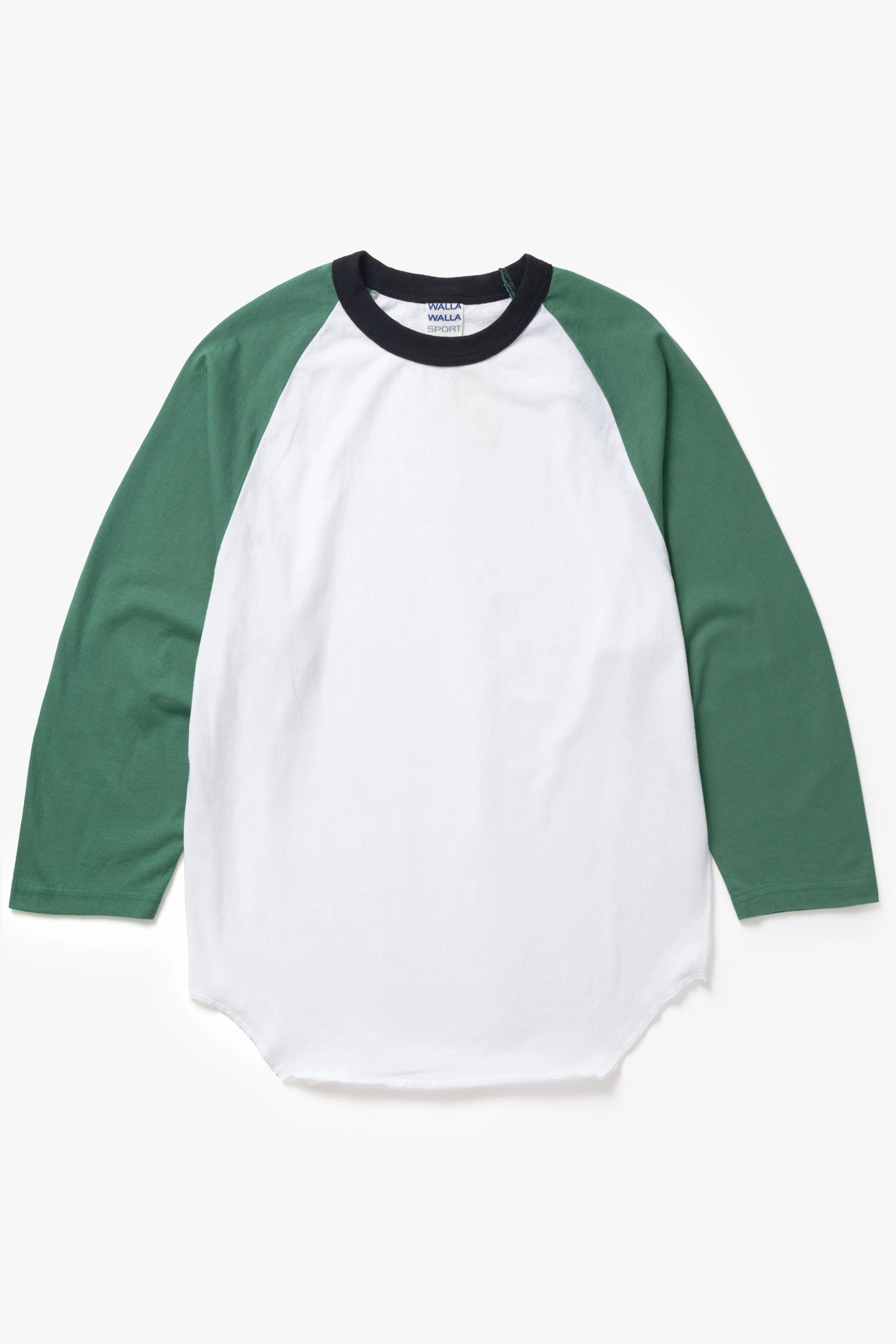 Walla Walla Sport - 3-Tone Baseball Tee - Grass/Black Fun Style