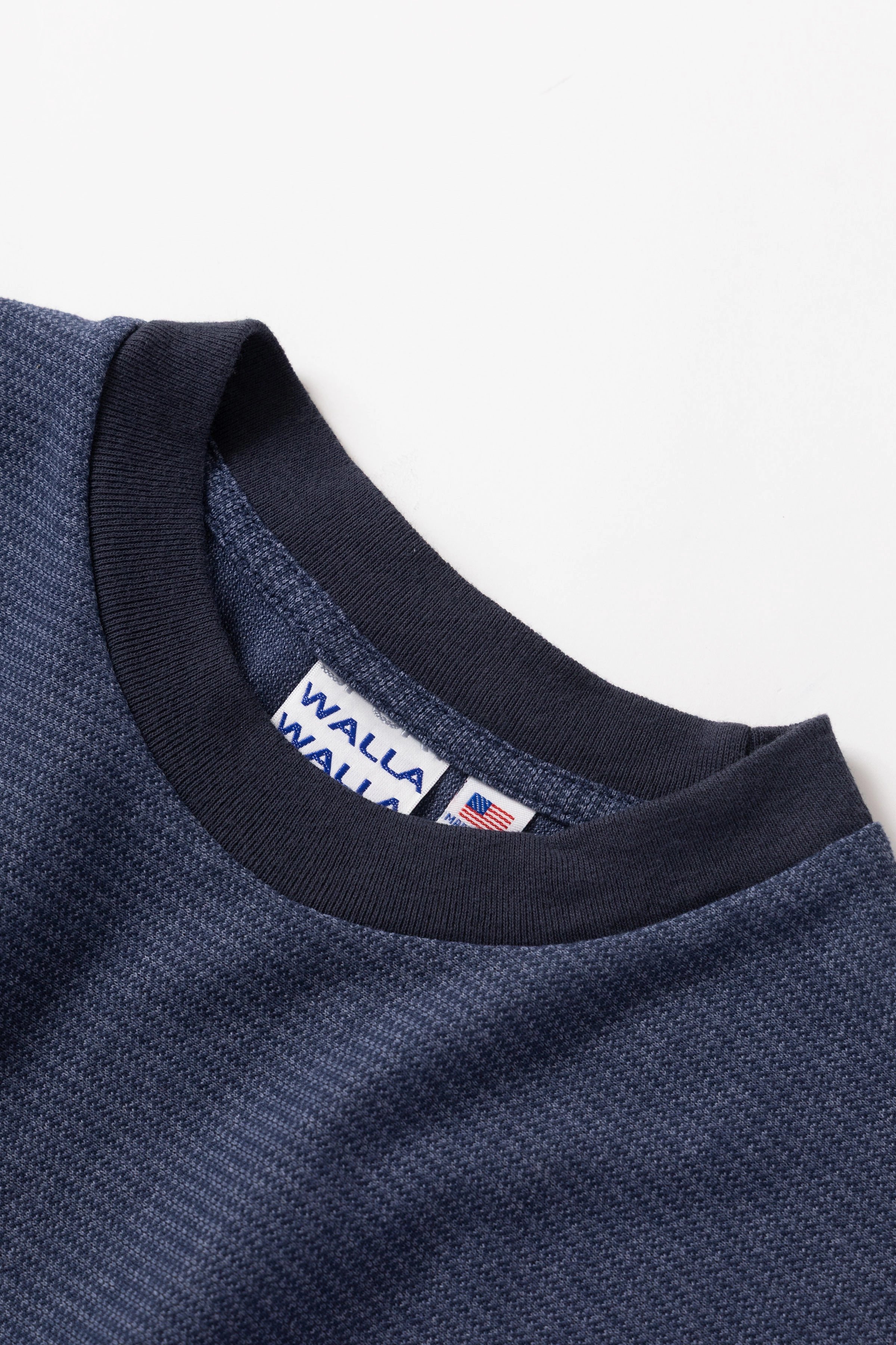 short sleeved Walla Walla Sport - Jacquard Stripe Tee - Navy