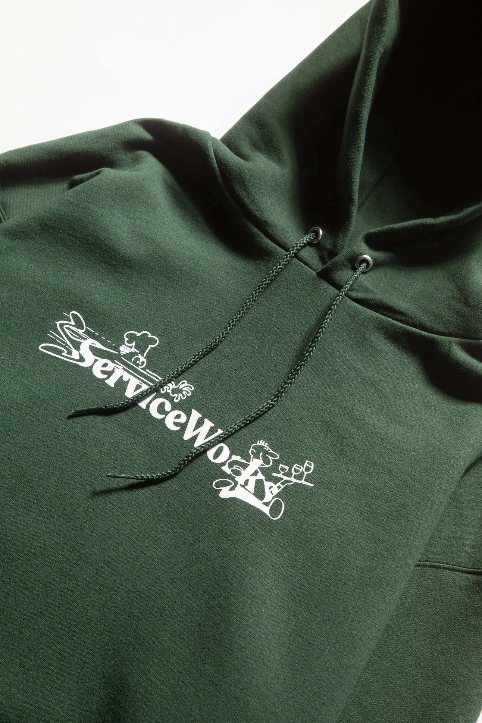Relaxed fit wear Service Works - Chase Hoodie - Forest Green