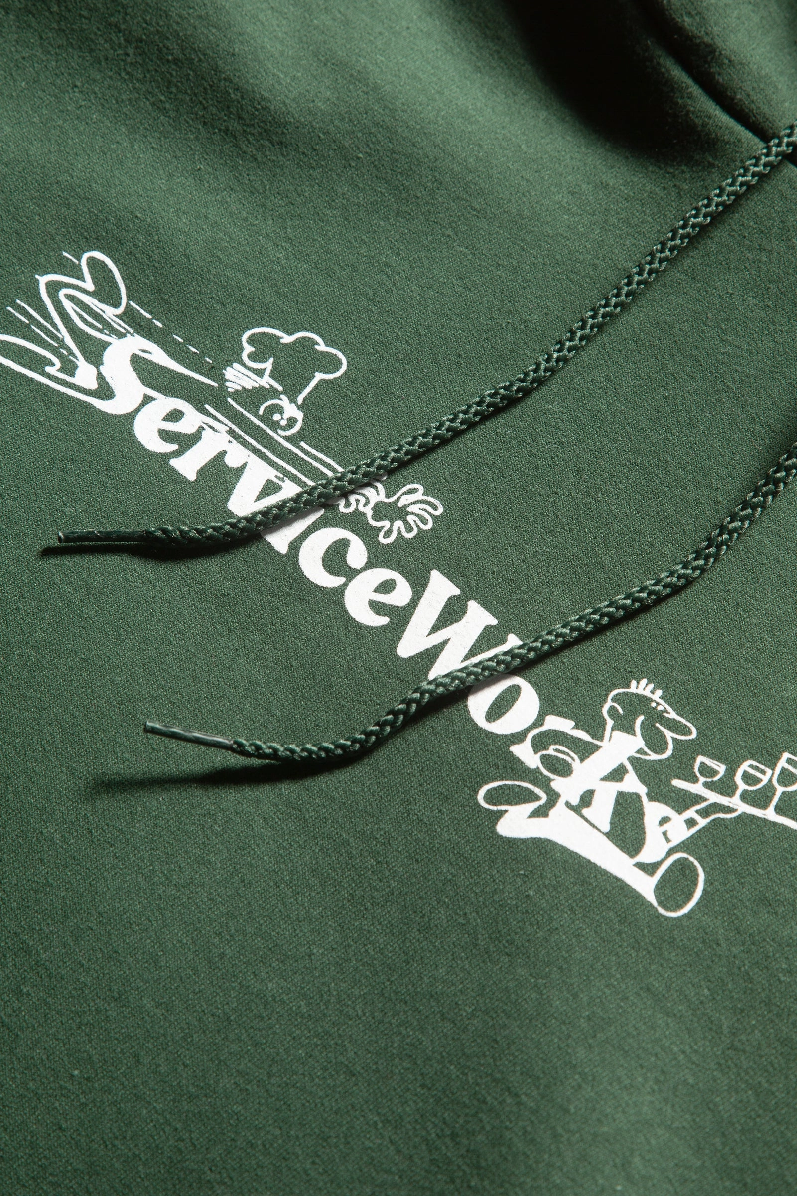 Service Works - Chase Hoodie - Forest Green Relaxed Waist