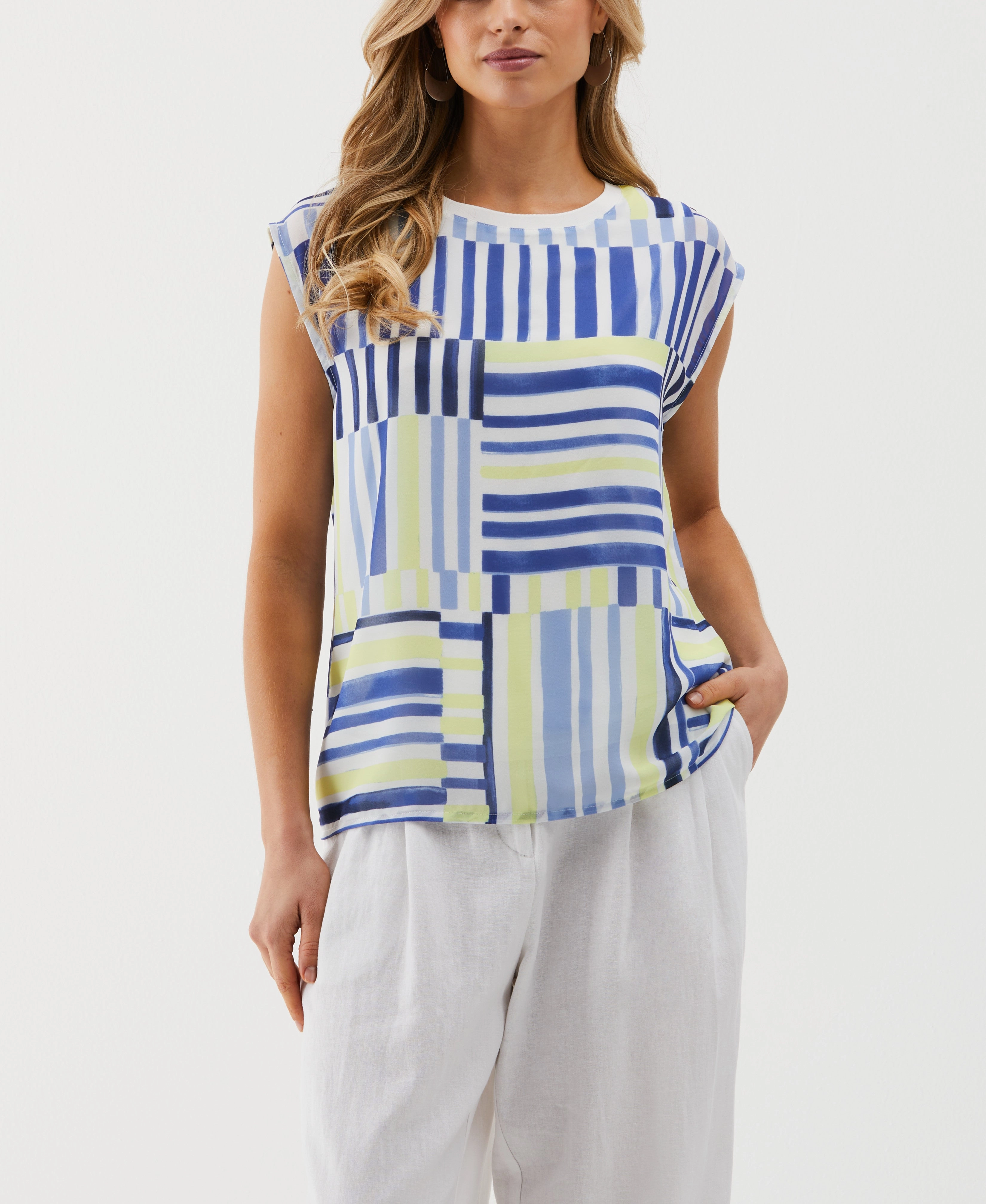 Minimalist Style Chill Design Striped Top