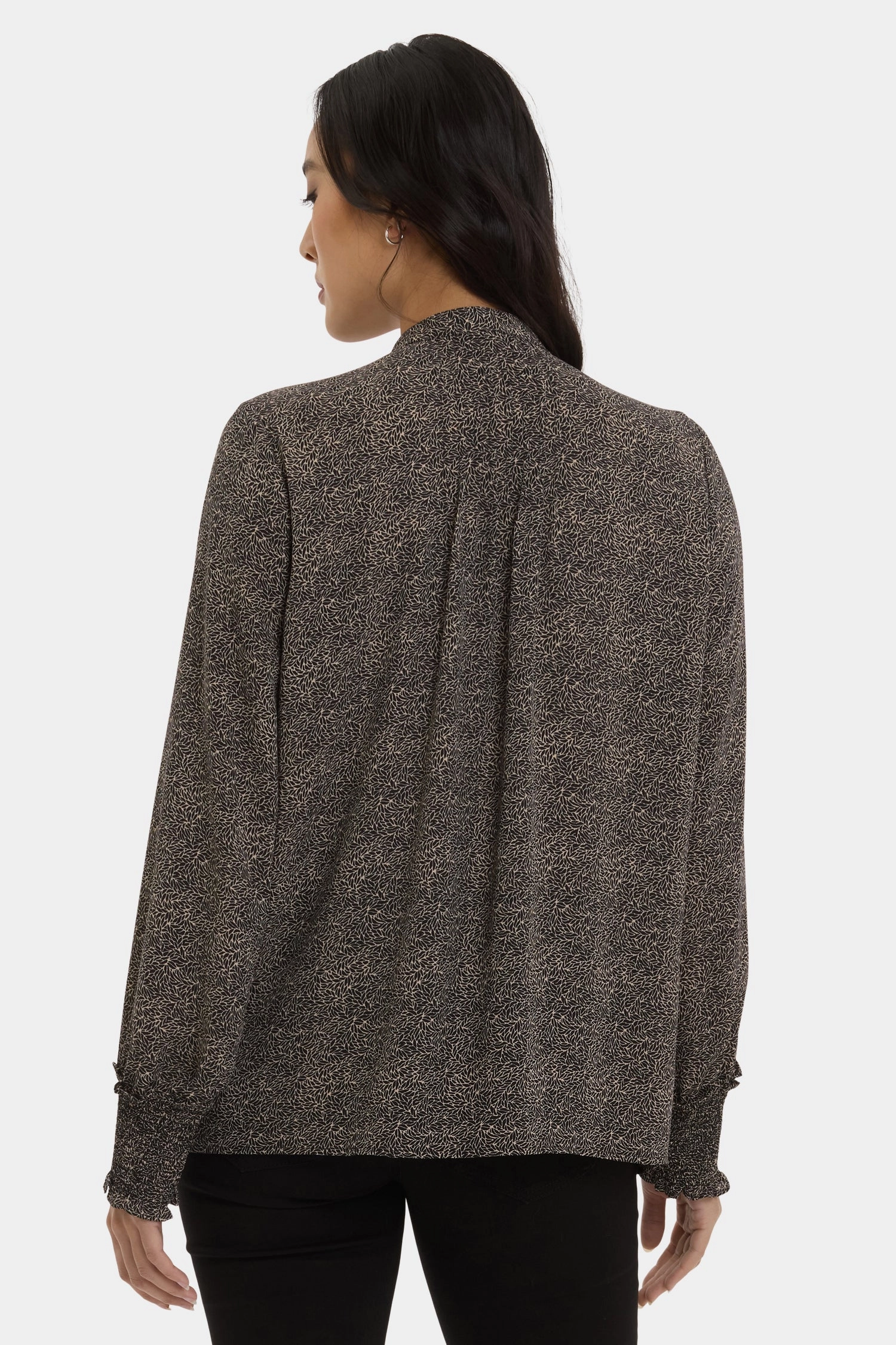 Odor Control Fabric vacation wear Pleated Peasant Blouse - Meadowlark