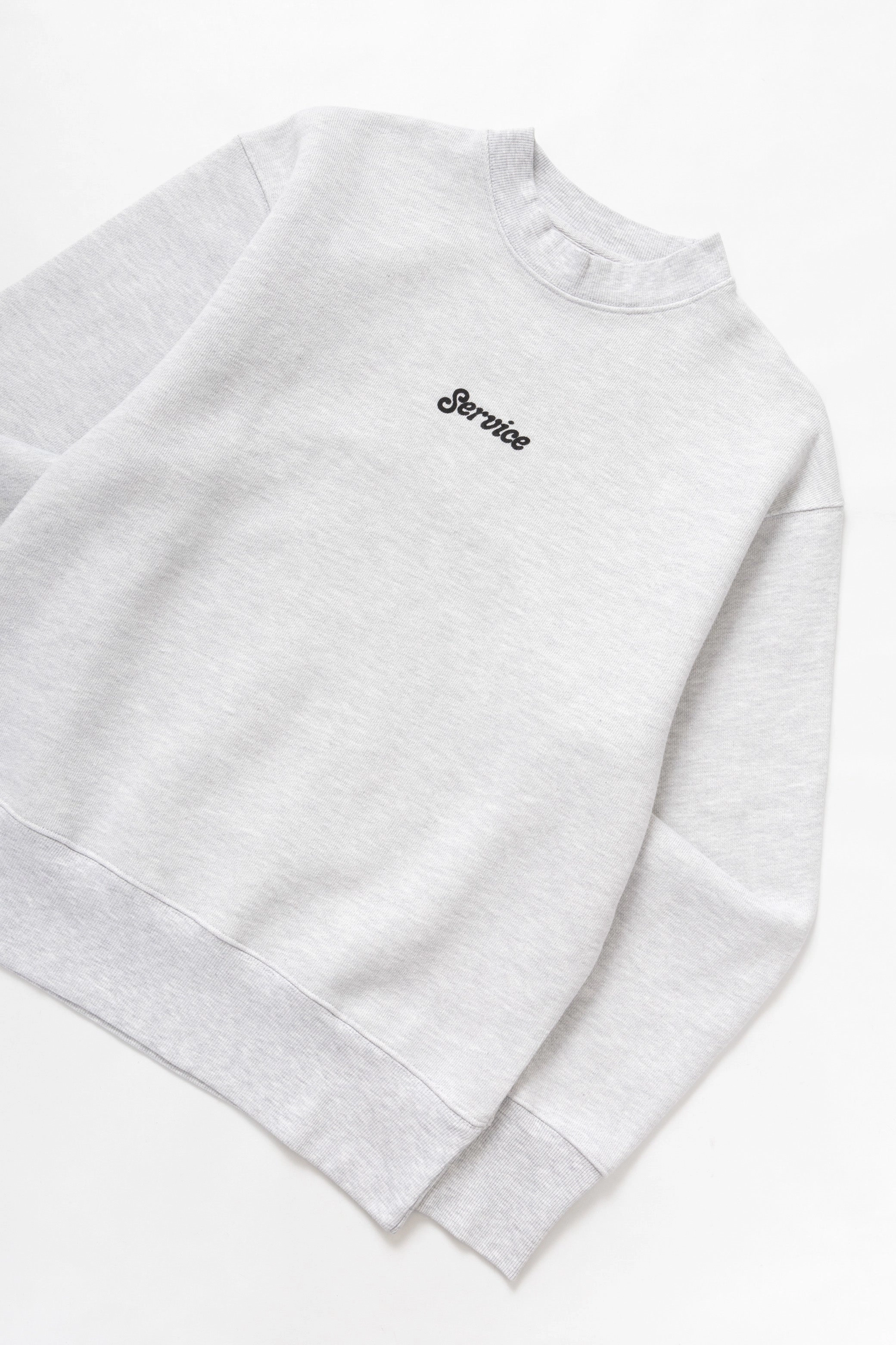 Cozy Warm Layer Snuggle Ready Service Works - Service Logo Crewneck - Ash