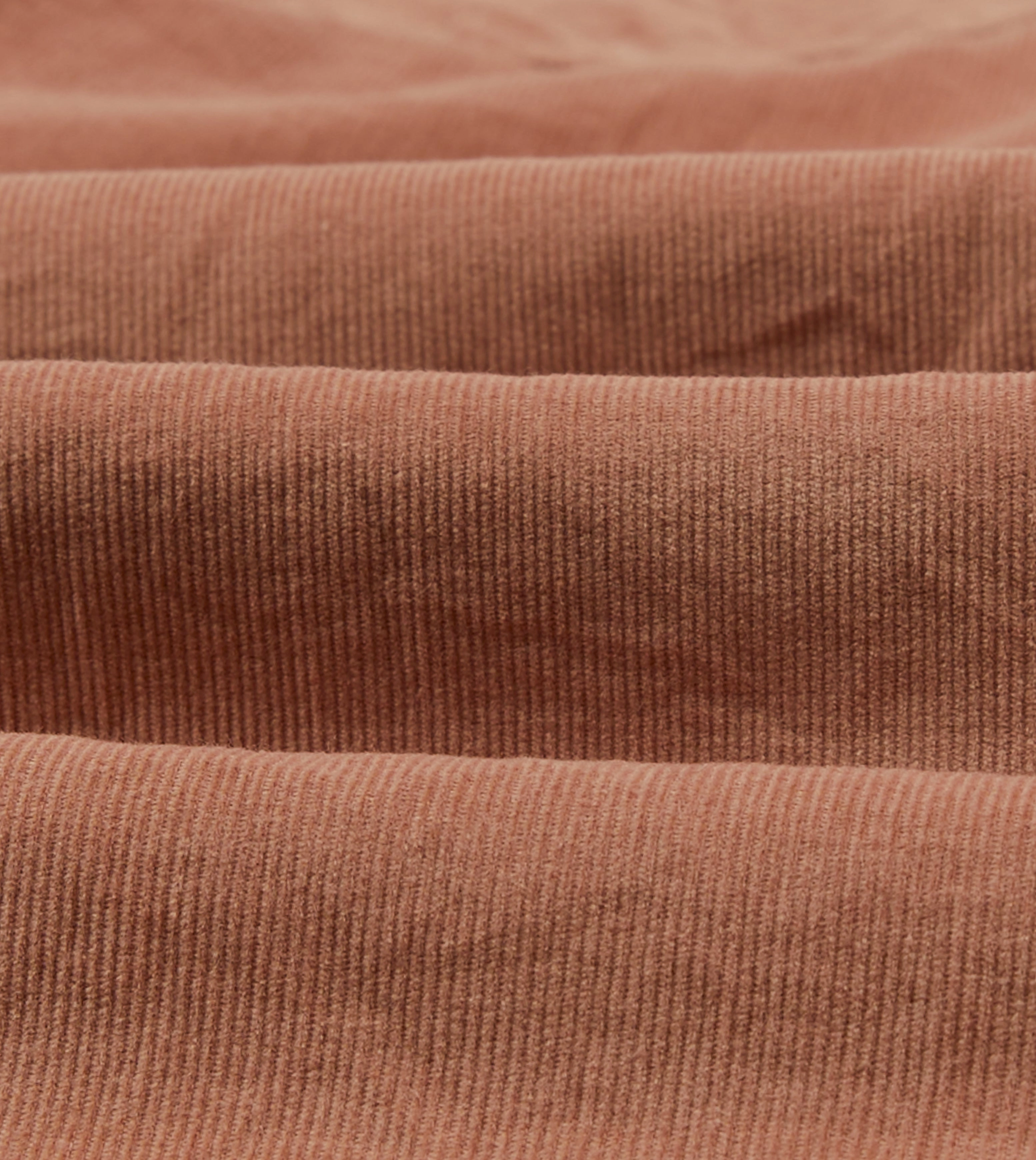 Essential Wardrobe Stretchable Fabric Washed Red Corduroy Two-Pocket Western Shirt