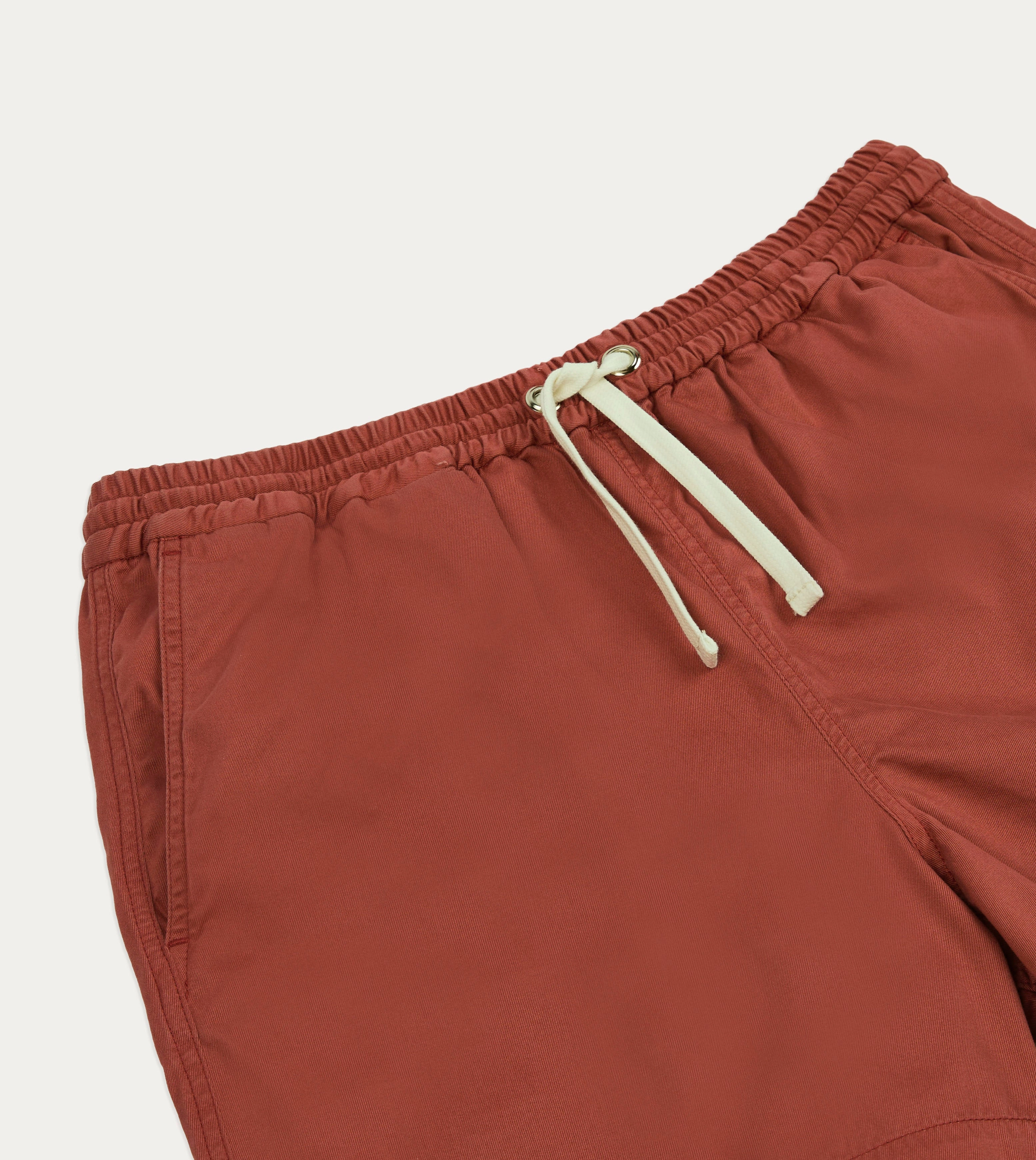 Washed Red Drawstring Shorts Budget - friendly