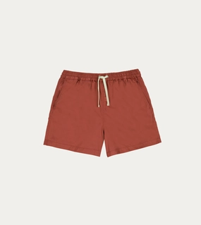 Washed Red Drawstring Shorts No Slip Grip Hot Weather
