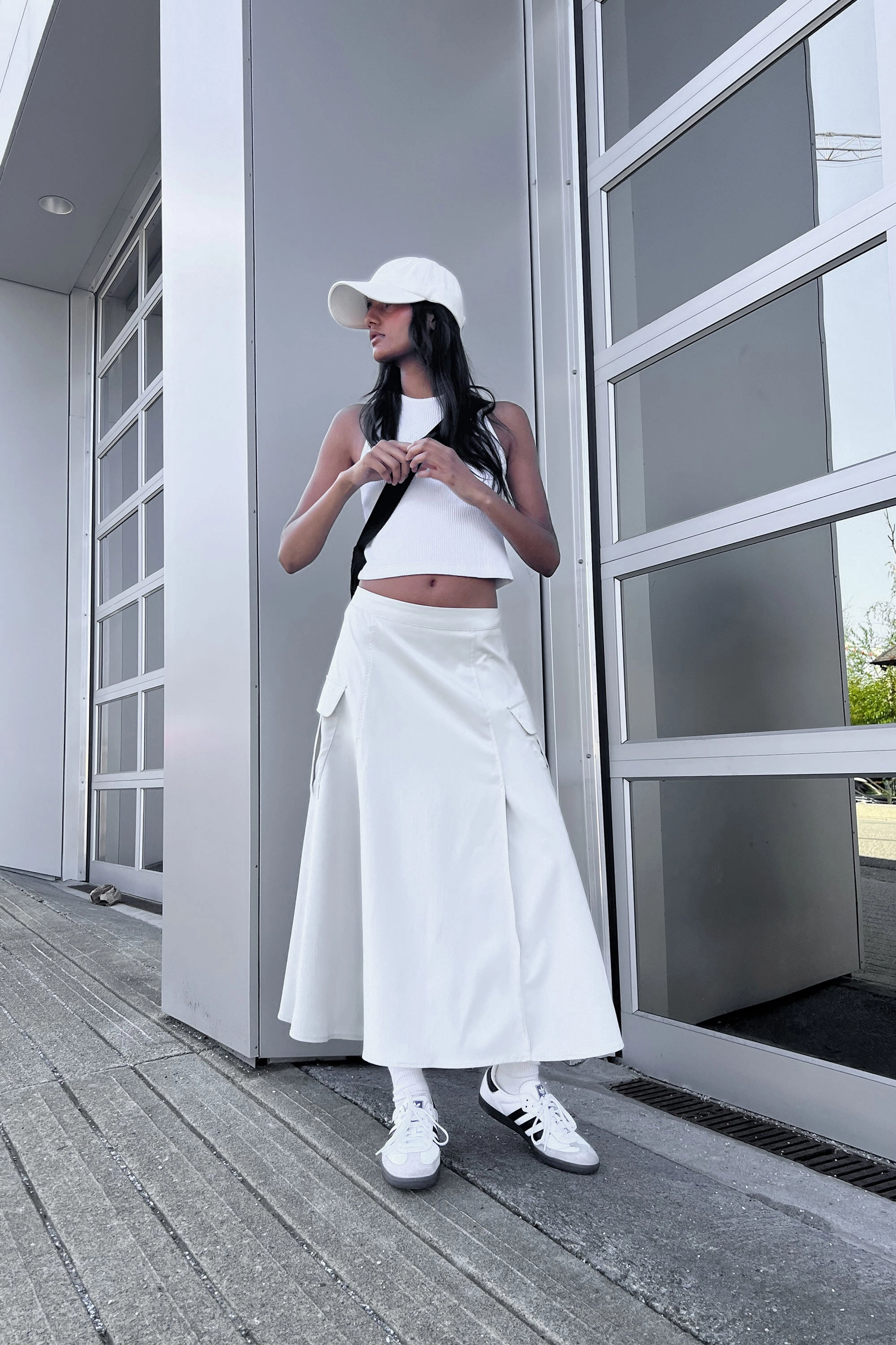 A-LINE CARGO SKIRT Anti Pilling Fabric