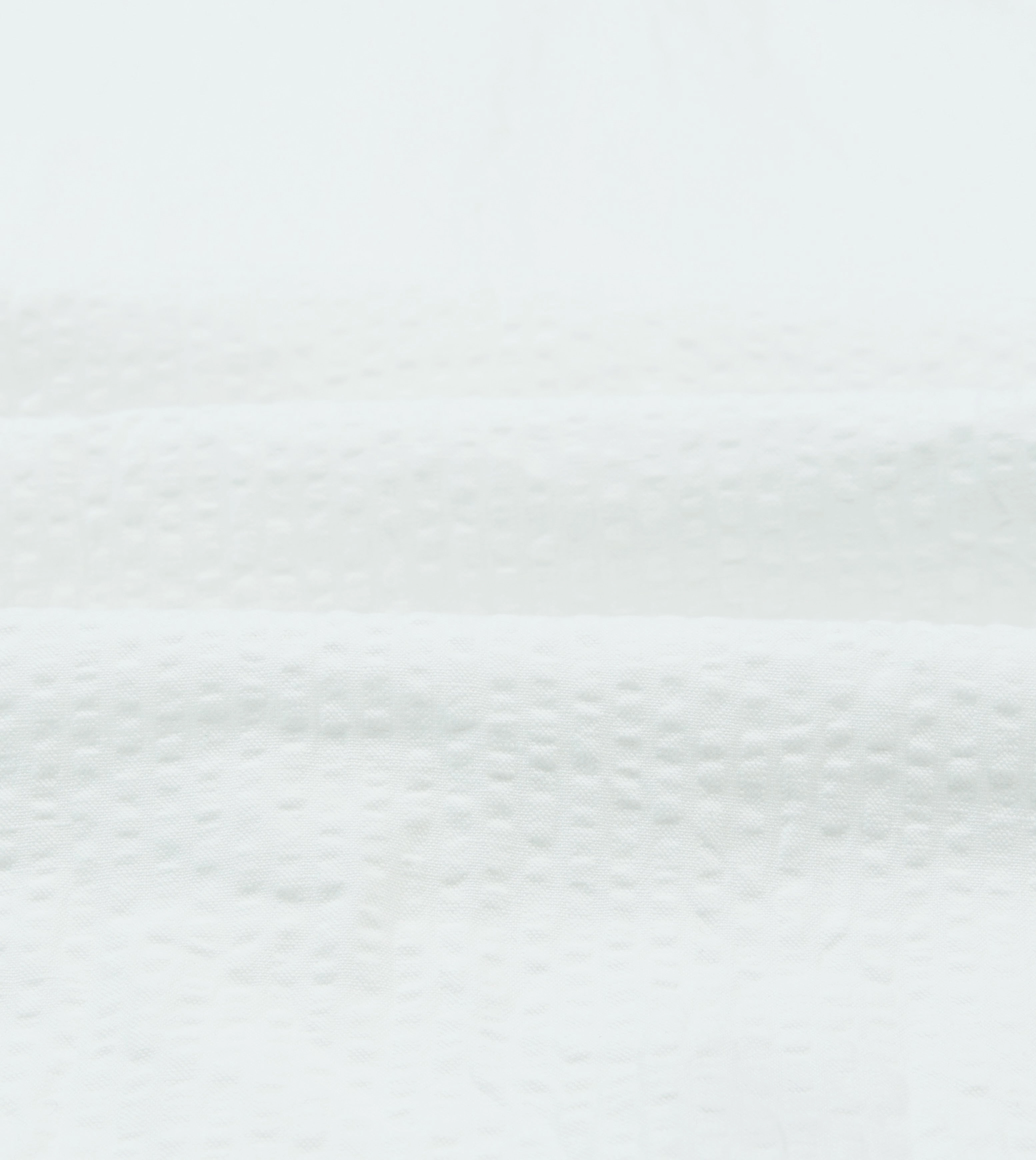 White Cotton-Linen Seersucker Camp Collar Short Sleeve Shirt Non Static Finish Chic Ensemble