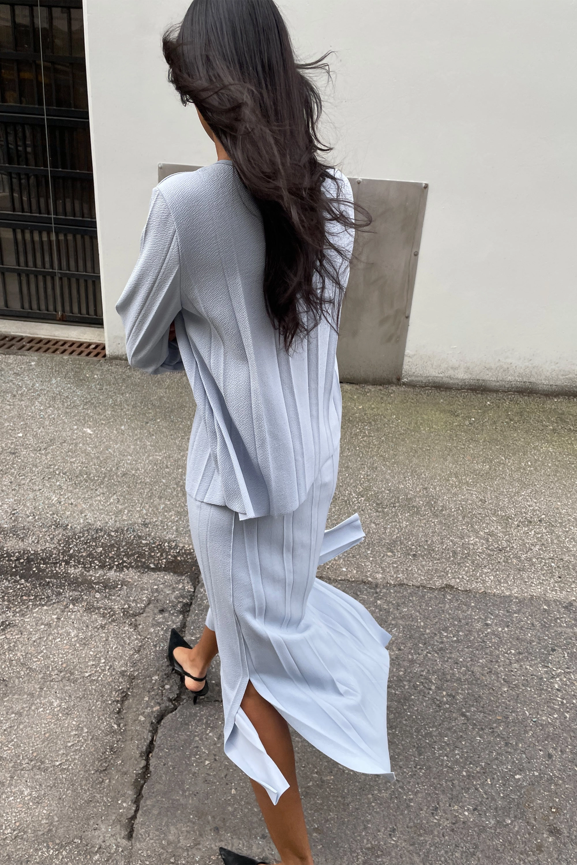 WIDE RIBBED MIDI SKIRT Comfort Waistline Sporty Edge