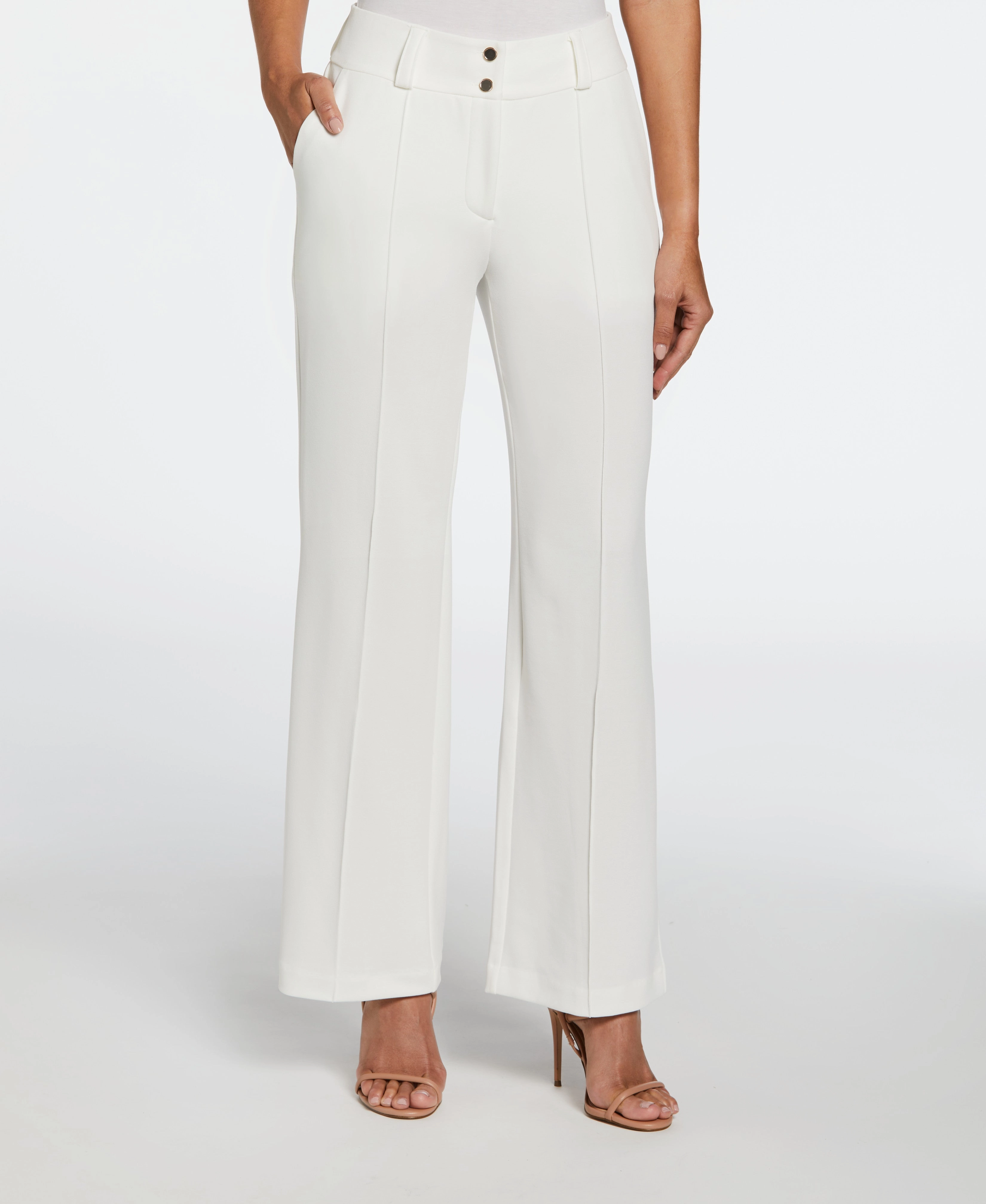 Wide Waistband Wide Leg Pant Chill Style Lightweight Knit