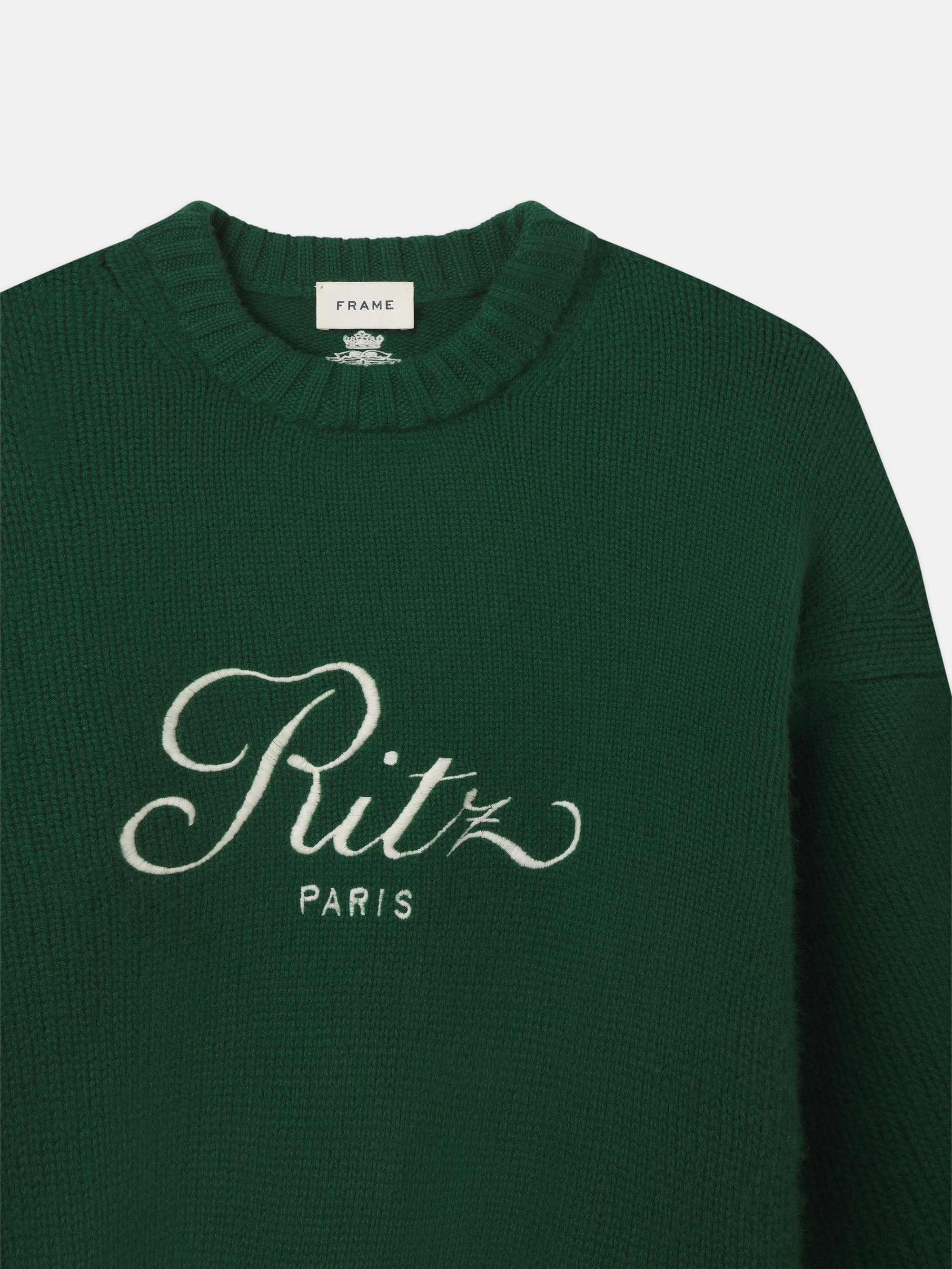 Perfect for Layering Ritz Unisex Cashmere Sweater -- Hunter Green