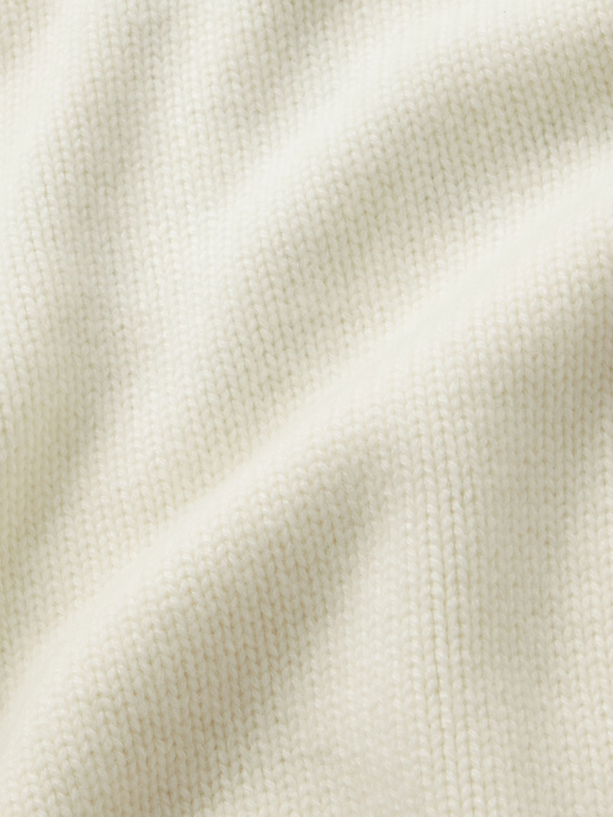Ritz Unisex Cashmere Sweater -- Cream Minimal Design