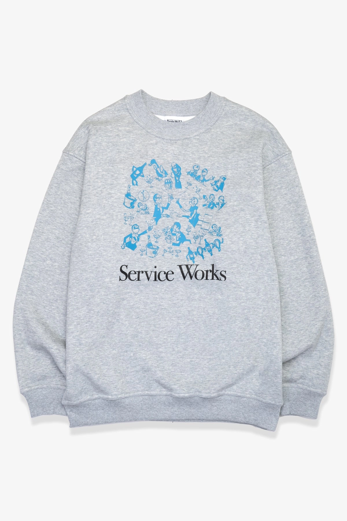 Multi Panel Construction Knitwear Choice Service Works - Soiree Crewneck - Grey