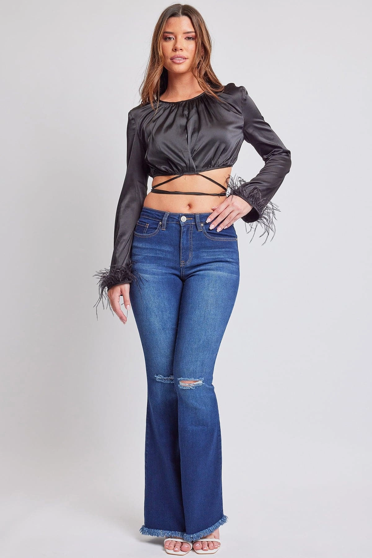 Weekend Style Casual Parent Style Women's Essential  Super Flare Jeans - Long Inseam