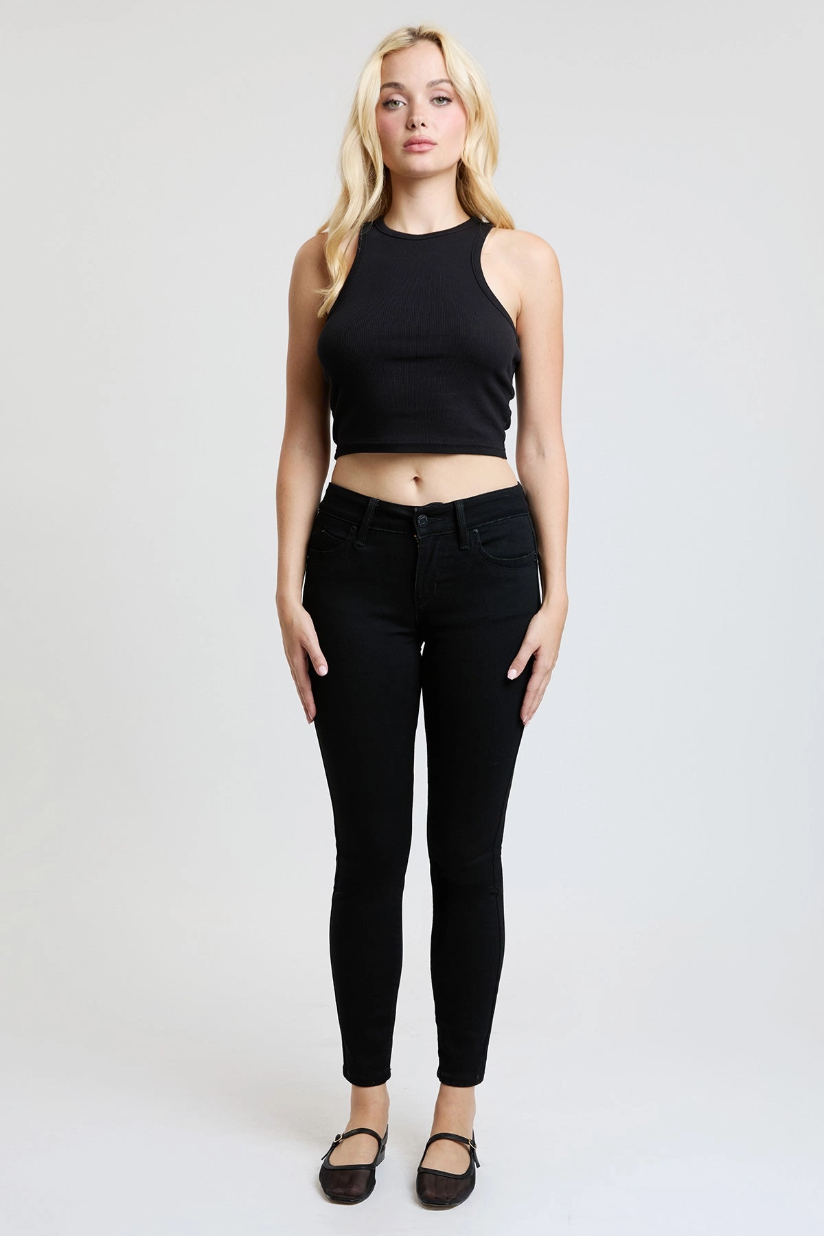 Women's Luxe Mid Rise WannaBettaButt Skinny Jeans Contemporary Style Closet Must