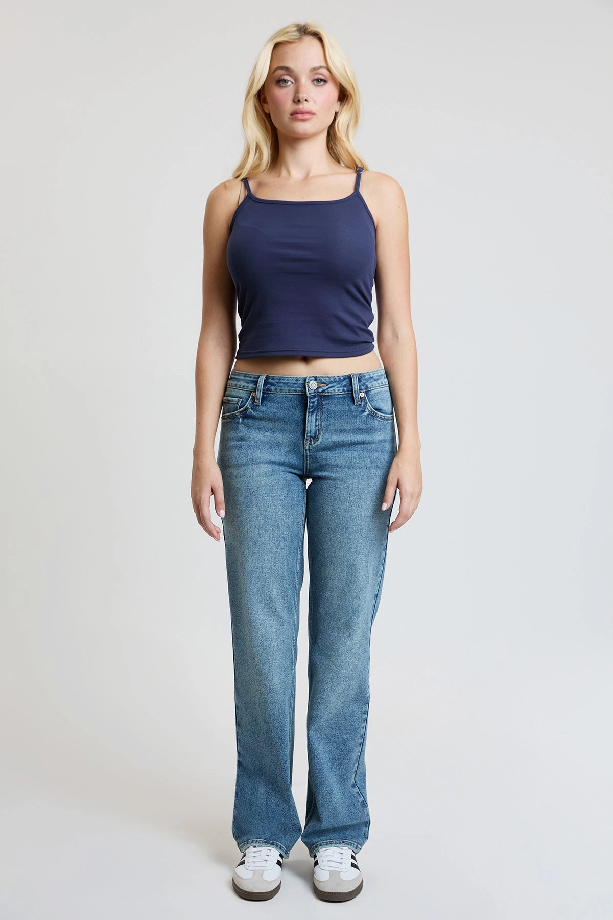 Garment Dyed Texture Women's Maddy Straight Leg Jeans
