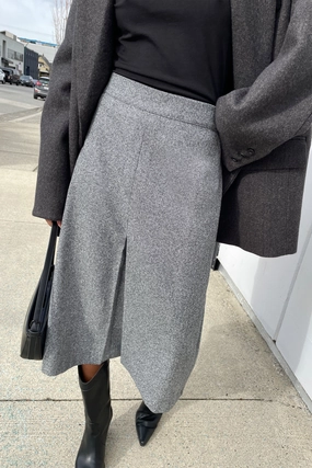 WOOL BLEND MIDI SKIRT Holiday Travel