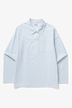 Smooth Seam Finish Wrinkle-Free Blacksmith - Striped Two Button Popover - Green