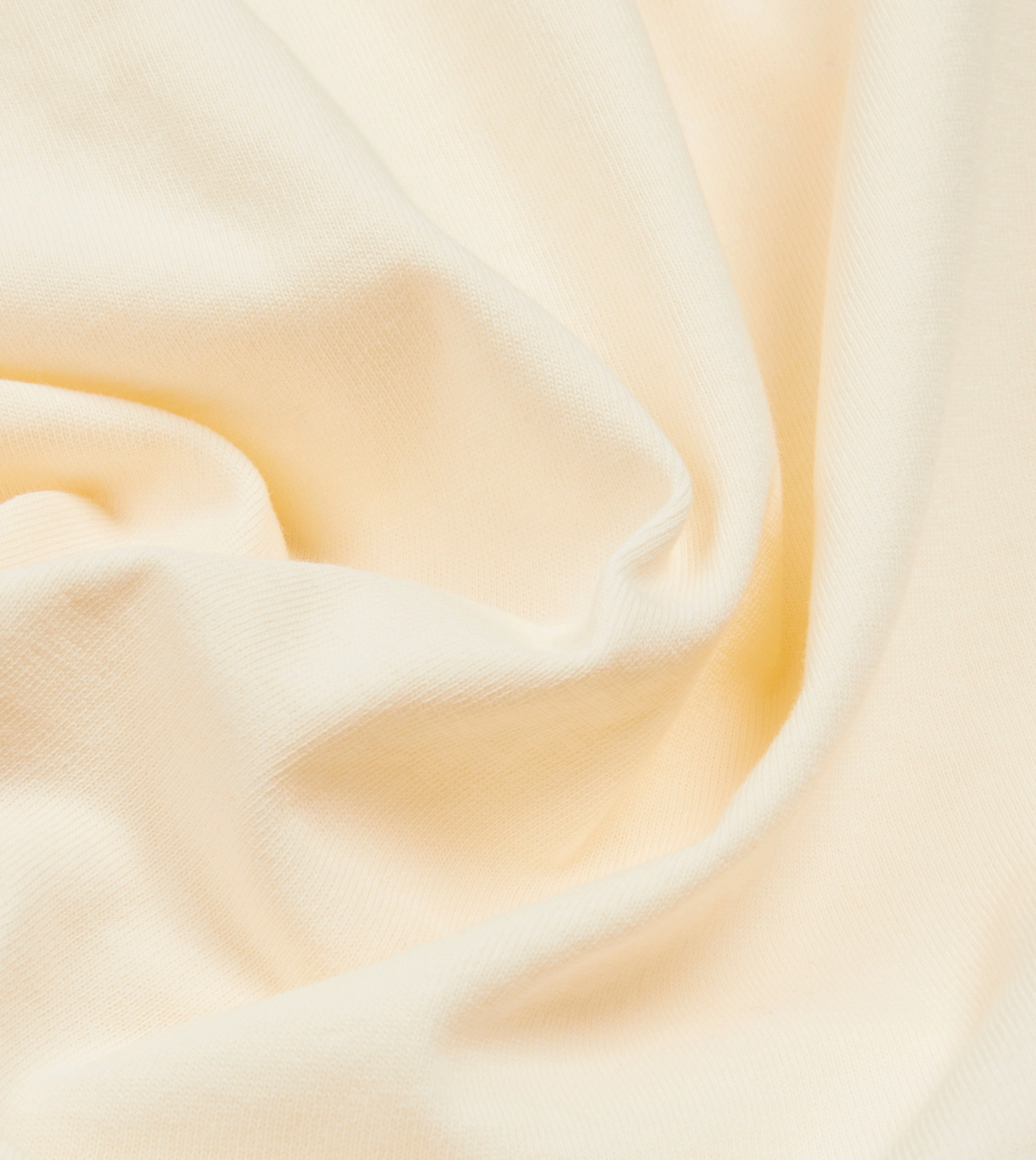 Antique White Cotton Crew Neck Hiking T-Shirt Sporty Layers