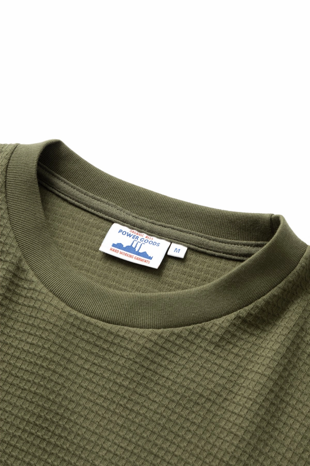 Power Goods - Thermal Waffle Long Sleeve Tee - Olive Vintage authenticity