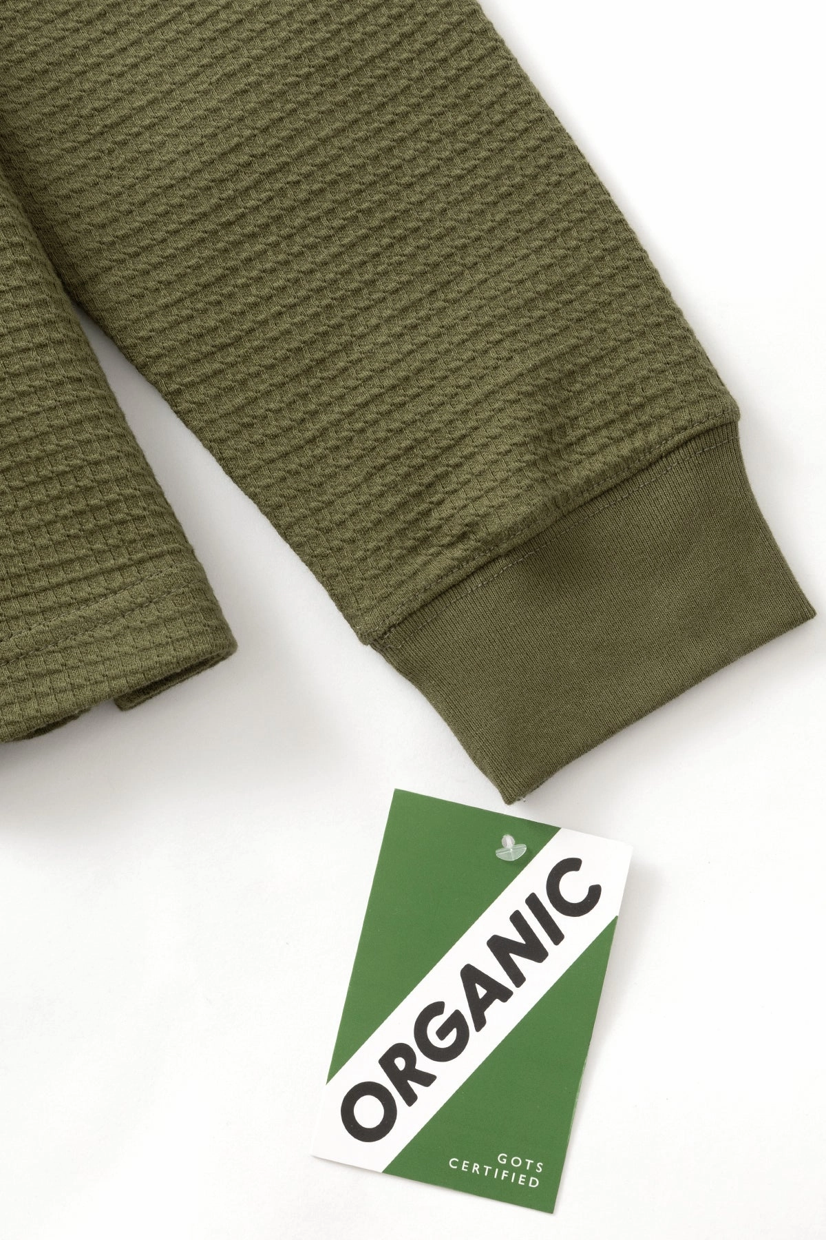 Power Goods - Thermal Waffle Long Sleeve Tee - Olive Cozy And Warm Cool Design