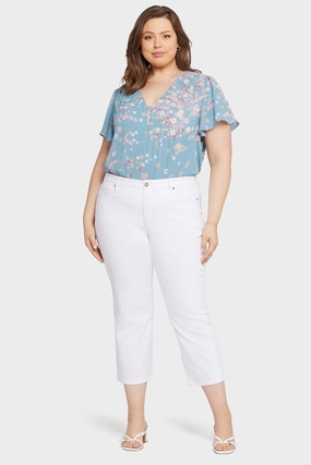 Relaxed Piper Crop Jeans In Plus Size - Optic White Trusted Outfit Relaxed Waistband
