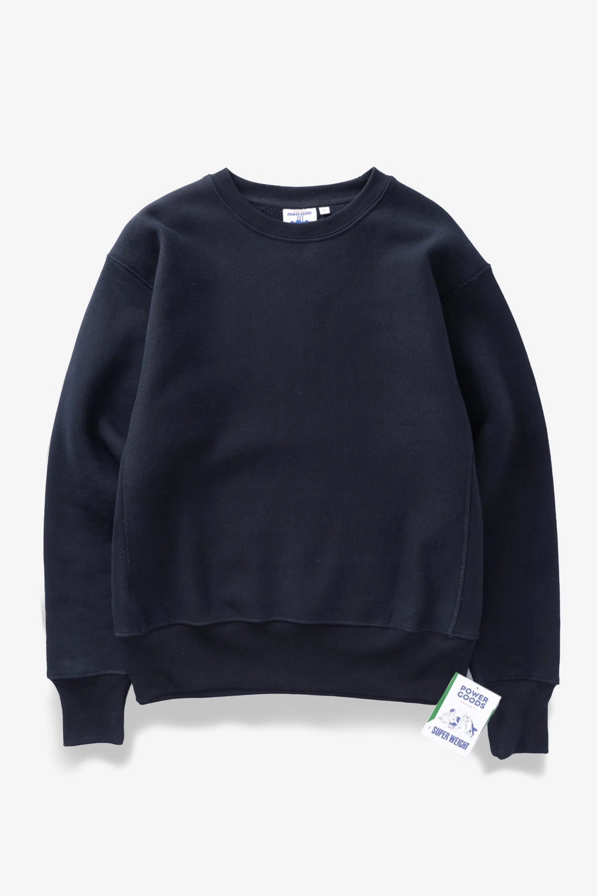 Power Goods - Super Weight Crewneck - Navy Blue Breathable Open Weave Cold Day Fashion