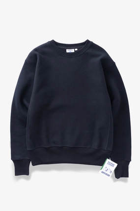 Power Goods - Super Weight Crewneck - Navy Blue Breathable Open Weave Cold Day Fashion