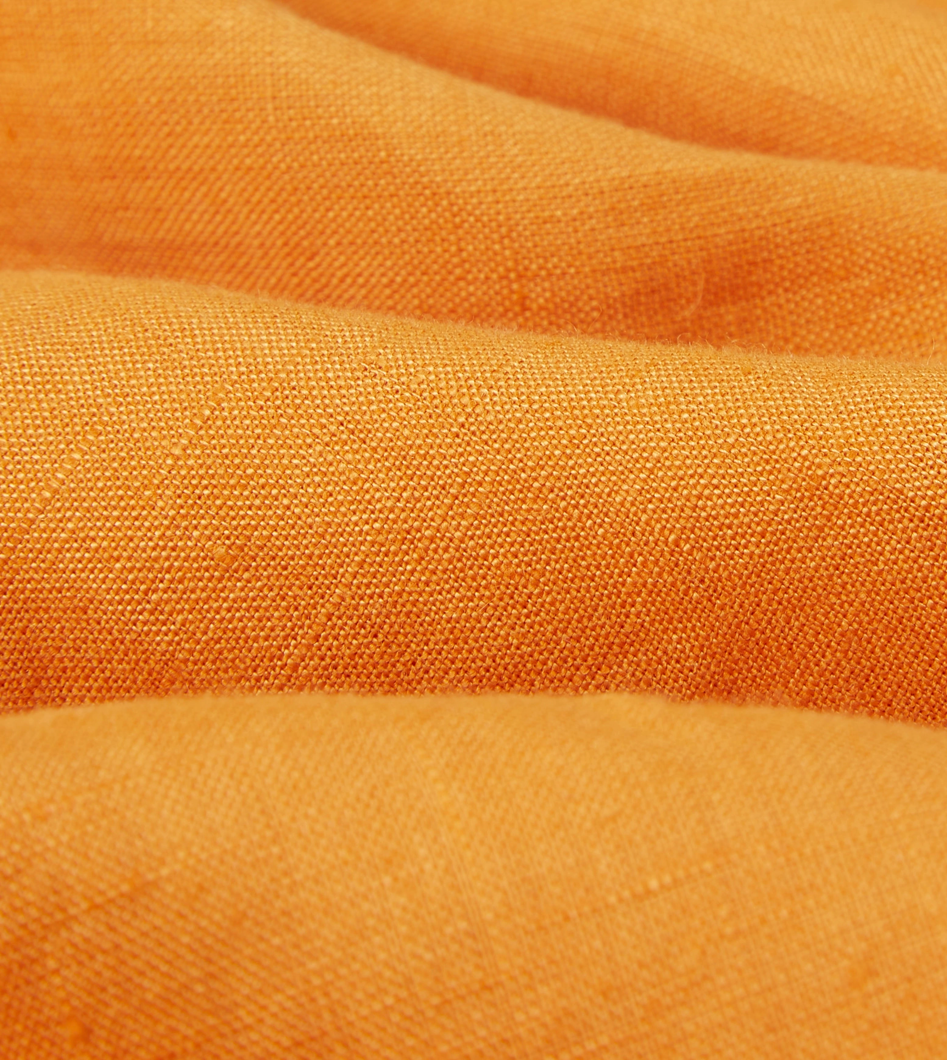 Yellow Linen Spread Collar Shirt Perfect Fit All-Season Wear