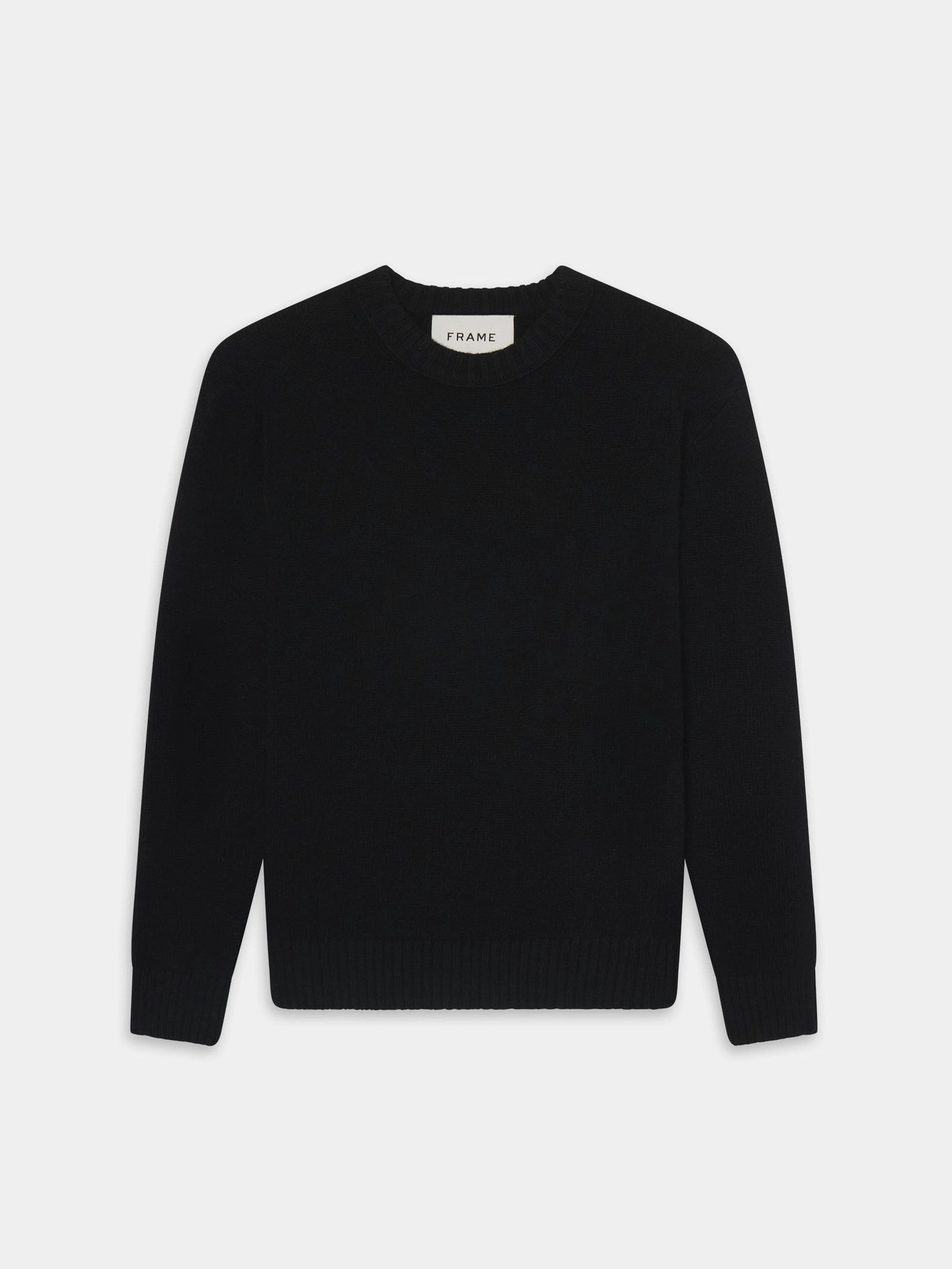Cashmere Crewneck Sweater -- Noir Active Comfort Breathable Fit