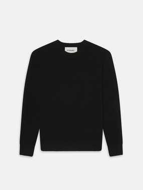 Cashmere Crewneck Sweater -- Noir Active Comfort Breathable Fit