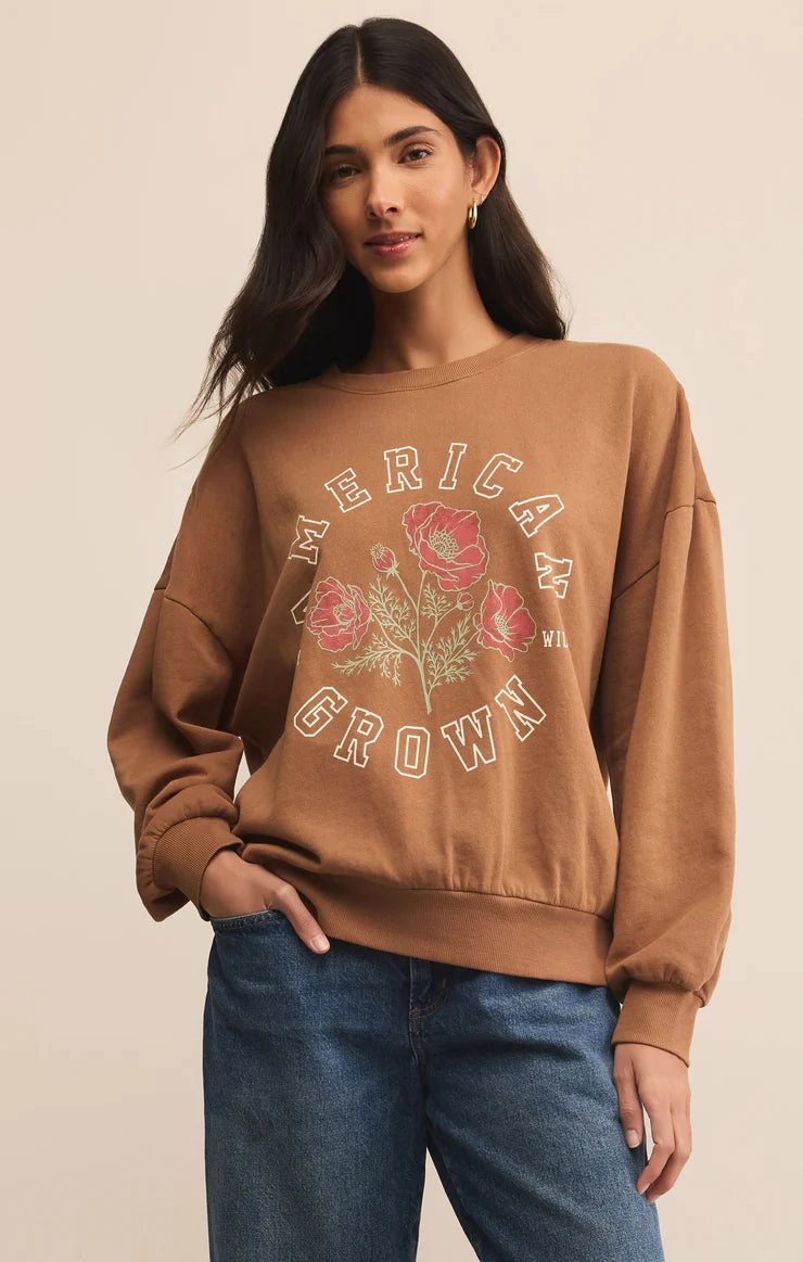 Z Supply Stay Wild Sunday Sweatshirt Sporty apparel goes with shorts